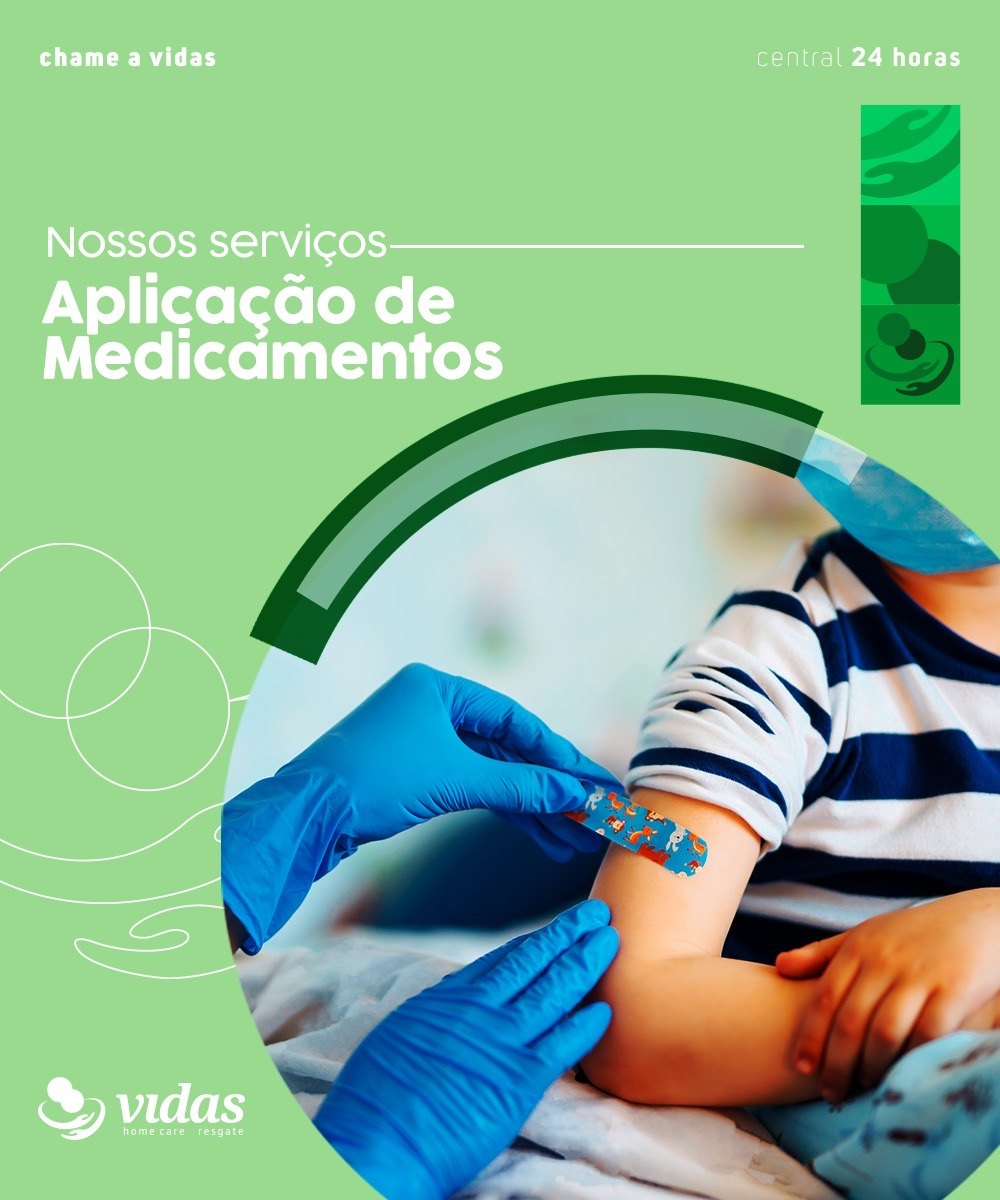 Aplicamos medicamentos no conforto de sua casa.