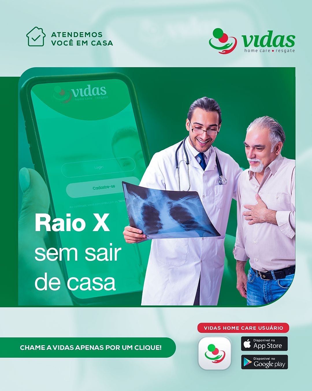 Precisa fazer uma radiografia? A Vidas faz em sua casa!