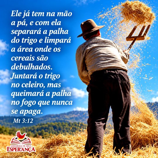 Folheto: Palha ou trigo? O que somos?